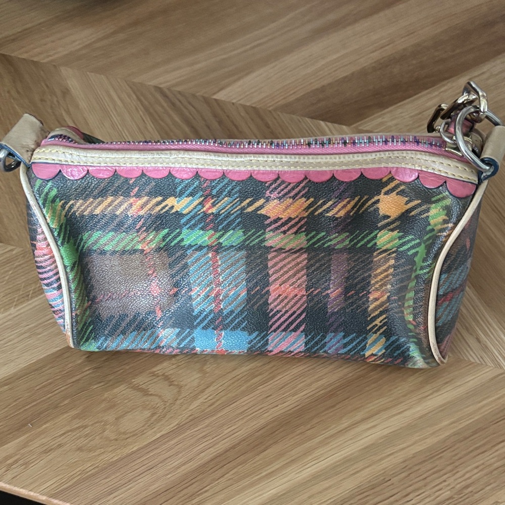 Y2K Dooney & Bourke Plaid Shoulder Bag - Picture 5 of 14
